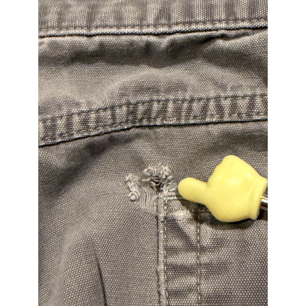 Carhartt Work Pant Men 36x32 Grey B159 Loose Fit Canvas Carpenter Distressed * - Picture 10 of 12
